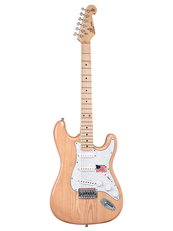 SX American Ash Stratocaster Electric Guitar