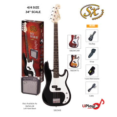 SX SB2SK 4/4 Bass Guitar Pack - Various
