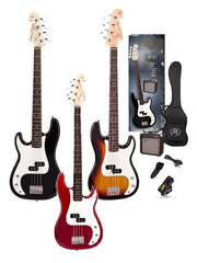 SX SB2SK 4/4 Bass Guitar Pack - Various