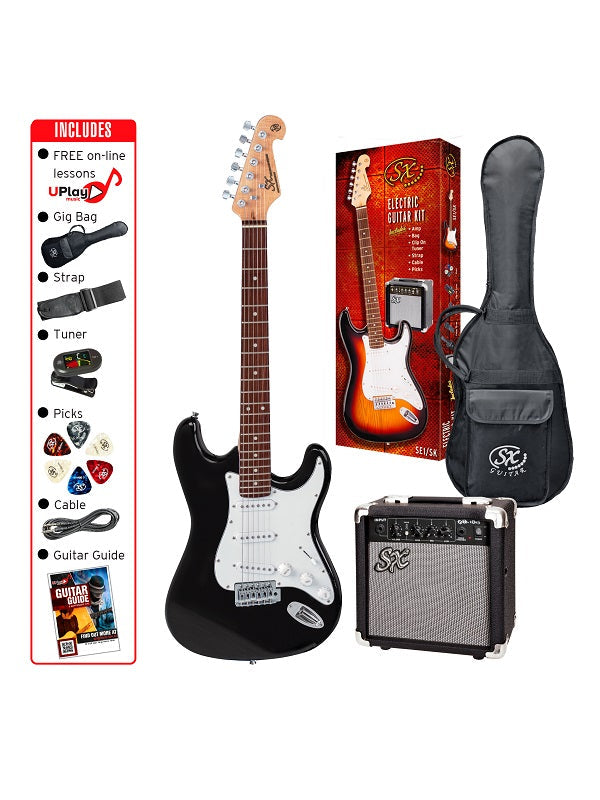 SX SE1SK 4/4 Electric Guitar Pack - Various