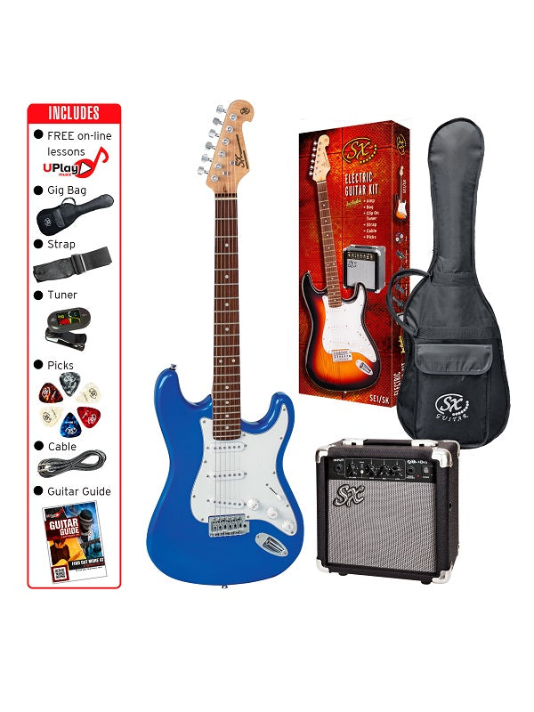 SX SE1SK 4/4 Electric Guitar Pack - Various