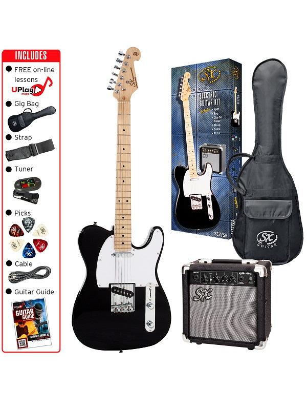 SX SE2SK 4/4 Tele-Style Electric Guitar Pack - Various