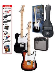 SX SE2SK 4/4 Tele-Style Electric Guitar Pack - Various