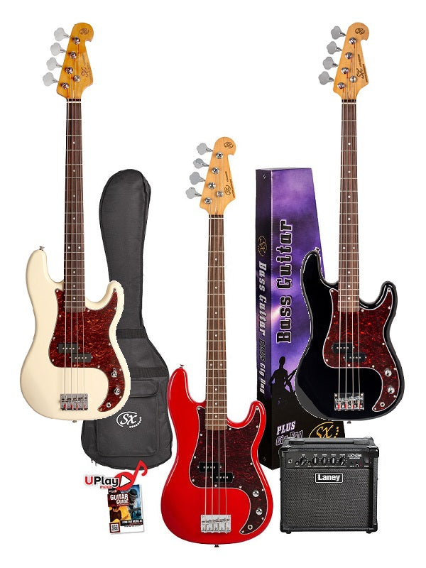 SX SPB62 Vintage Style P Bass Guitar - Various Options — Engadine