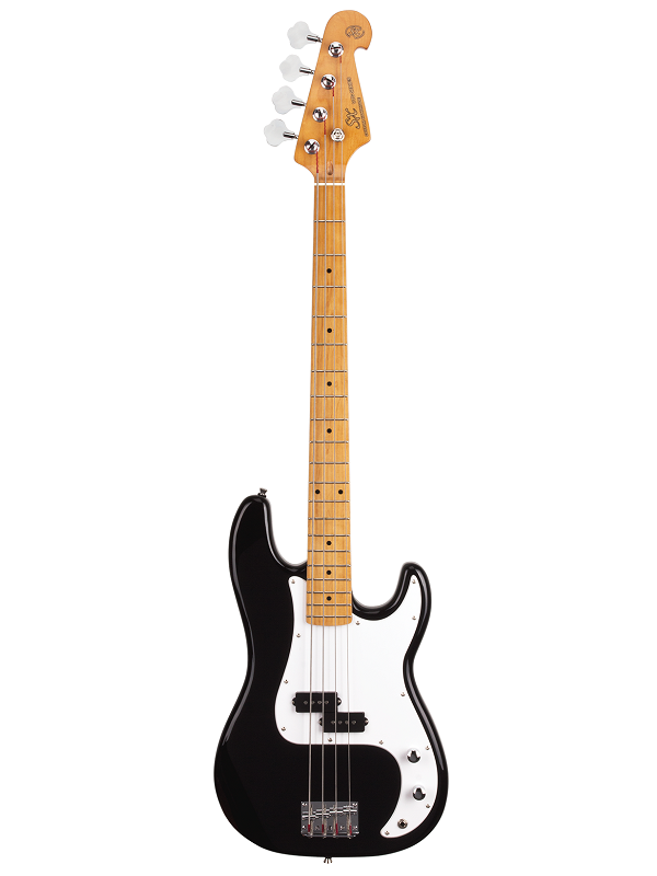SX VEP57B 4/4 Black P Bass Guitar - Various Options