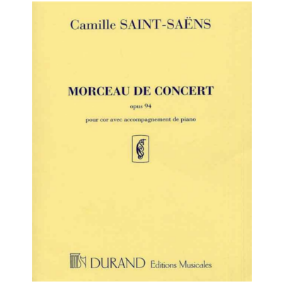 Saint-Saens Morceau De Concert Opus 94 - Horn-Brass-Durand Editions Musicales-Engadine Music