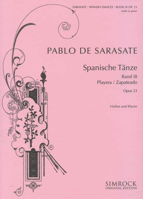 Sarasate - Spanish Dances Op. 23 Book 3-Strings-Simrock-Engadine Music