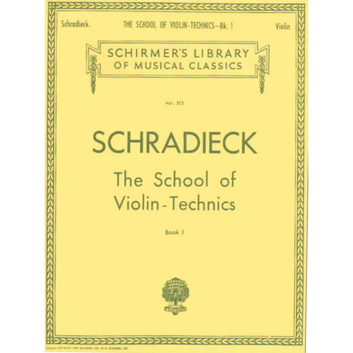 Schradieck - School of Violin Technics - Book 1-Strings-G. Schirmer, Inc.-Engadine Music
