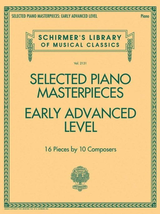 Selected Piano Masterpieces Early Advanced Level-Piano & Keyboard-G. Schirmer Inc.-Engadine Music