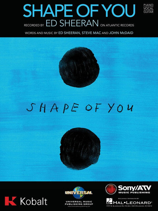 Shape of You Ed Sheeran Piano Vocal & Guitar, Single Sheets