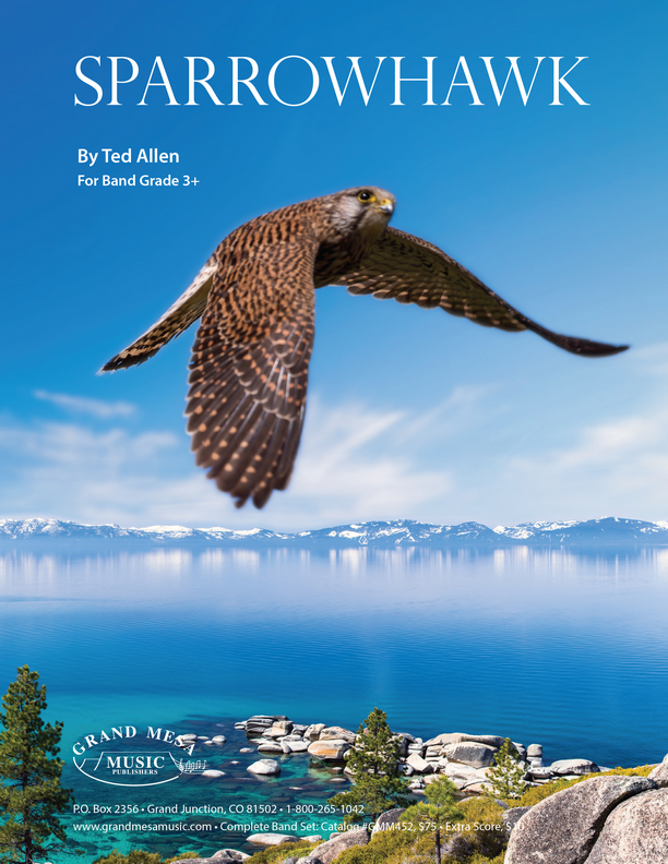 Sparrow Hawk, Ted Allen Concert Band Grade 3-Concert Band-Grand Mesa Music-Engadine Music