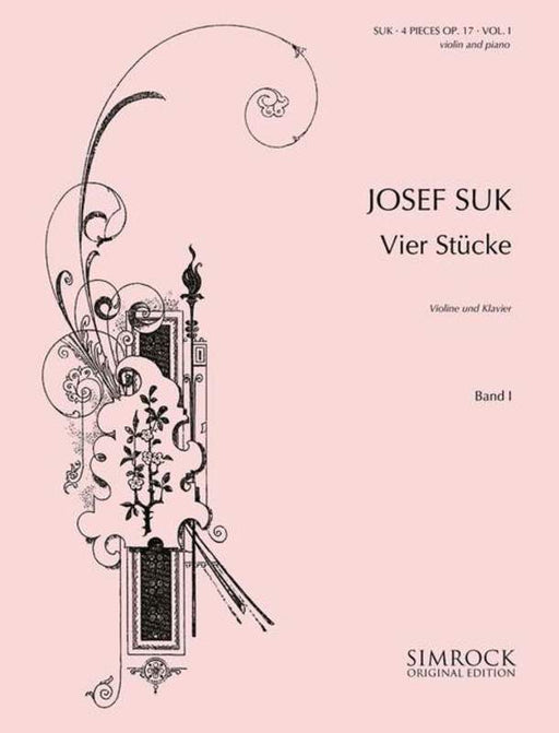 Suk - 4 Pieces Op. 17 Book 1 (Nos. 1 & 2), Violin & Piano-Strings-Simrock-Engadine Music
