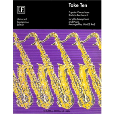 Take Ten Popular Pieces from Bach to Bacharach for Alto Saxophone and Piano-Woodwind-Universal Edition-Engadine Music