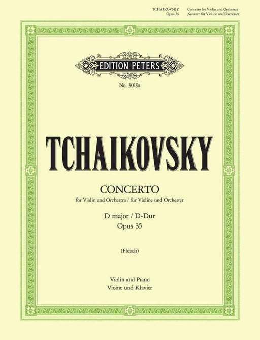Tchaikovsky - Concerto in D major Op. 35, Violin & Piano-Strings-Edition Peters-Engadine Music