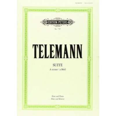 Telemann Suite in A Minor for Solo Flute with String Orchestra and Harpsichord-Woodwind-Edition Peters-Engadine Music