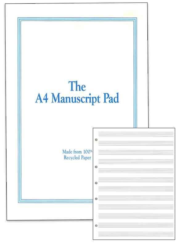 The A4 Manuscript Pad - 12 staves-Manuscript-All Music Publishing-Engadine Music