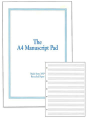 The A4 Manuscript Pad - 12 staves-Manuscript-All Music Publishing-Engadine Music