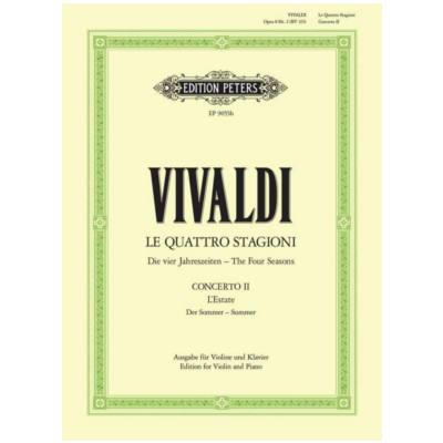 The Four Seasons Op. 8 No. 2 In G Minor 'Summer', Antonio Vivaldi-Strings-Edition Peters-Engadine Music