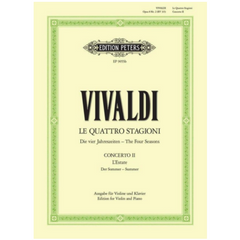 The Four Seasons Op. 8 No. 2 In G Minor 'Summer', Antonio Vivaldi-Strings-Edition Peters-Engadine Music