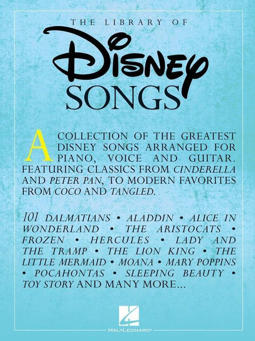 The Library of Disney Songs, Piano Vocal & Guitar-Piano & Keyboard-Music Sales America-Engadine Music