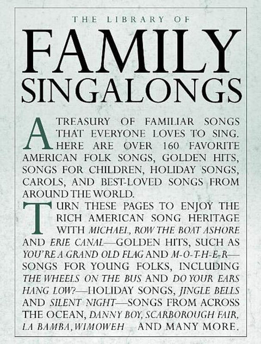 The Library of Family Singalongs, Piano & Vocal-Piano & Vocal-Music Sales America-Engadine Music