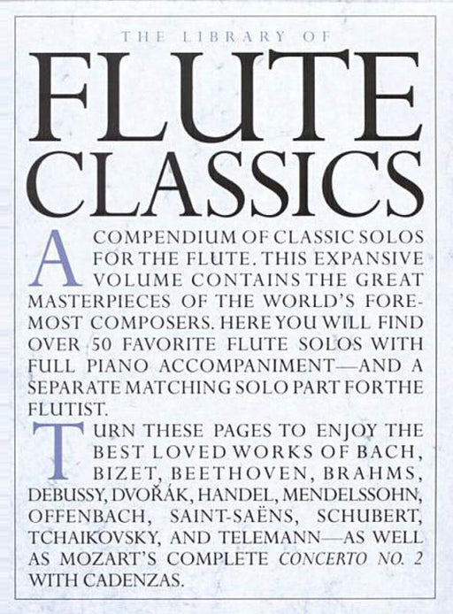 The Library of Flute Classics - Flute/Piano-Woodwind-Music Sales America-Engadine Music