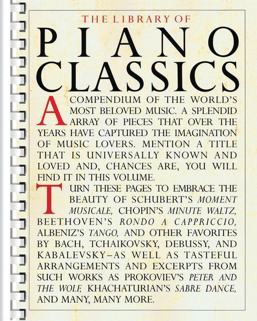 The Library of Piano Classics-Piano & Keyboard-Music Sales America-Engadine Music