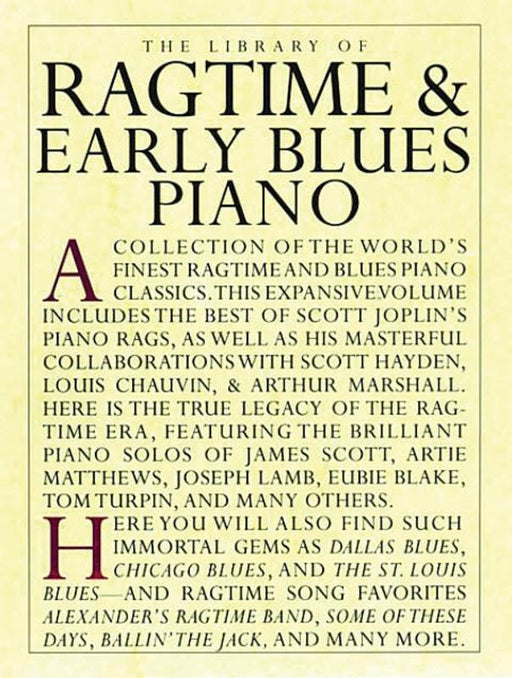 The Library of Ragtime & Early Blues Piano-Piano & Keyboard-Music Sales America-Engadine Music