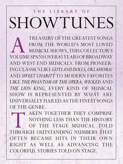 The Library of Showtunes, Piano Vocal & Guitar-Piano Vocal & Guitar-Music Sales America-Engadine Music