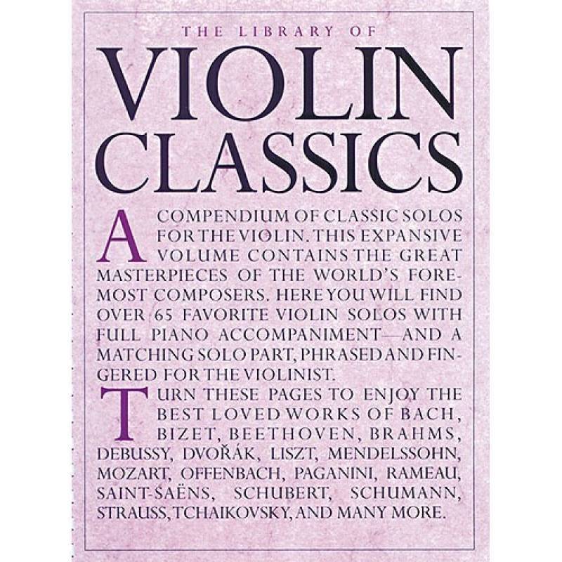 The Library of Violin Classics-Strings-Music Sales America-Engadine Music