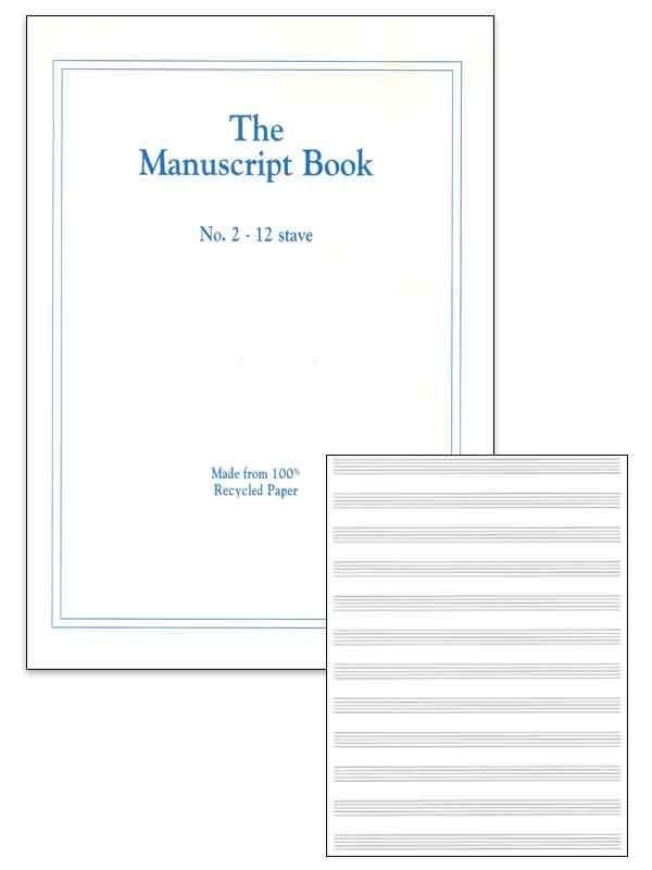 The Manuscript Book 2 - 12 staves-Manuscript-All Music Publishing-Engadine Music