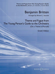 Theme and Fugue from The Young Person's Guide to the Orchestra, Britten Arr. Richard L. Saucedo Concert Band Chart Grade 5-Concert Band Chart-Boosey & Hawkes-Engadine Music