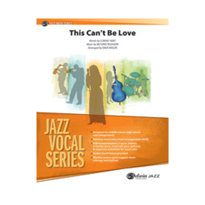 This Can't Be Love Arr. Dave Wolpe Jazz Vocal Chart Grade 3.5-Jazz Vocal Chart-Belwin-Engadine Music