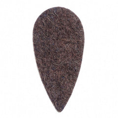 Timber Tones Felt Tones Teardrop Brown Wool - Single Ukulele / Bass Guitar Pick