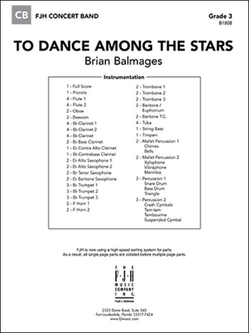 To Dance Among the Stars, Brian Balmages Concert Band Grade 3