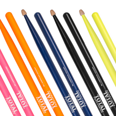 Total Percussion 5A Drum Sticks - Various Colours w/ Natural Tip