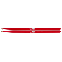 Total Percussion 7A Drum Sticks - Red w/ Natural Tip