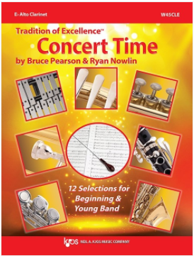 Tradition of Excellence: Concert Time - 12 Selections for Beginning & Young Band - Alto Clarinet