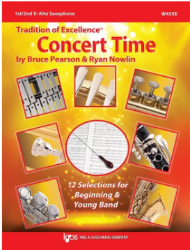 Tradition of Excellence: Concert Time - 12 Selections for Beginning & Young Band - Alto Saxophone 1 & 2