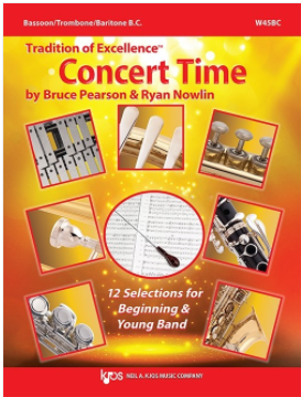 Tradition of Excellence: Concert Time - 12 Selections for Beginning & Young Band - Bassoon/Trombone/Baritone B.C.