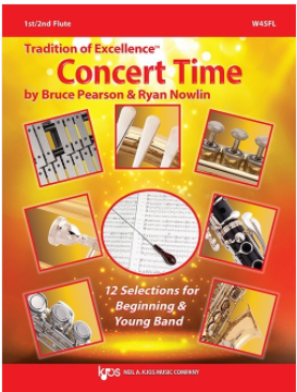 Tradition of Excellence: Concert Time - 12 Selections for Beginning & Young Band - Flute 1 & 2