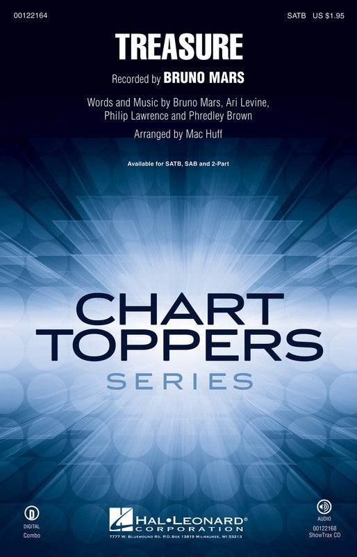 Treasure, Bruno Mars Arr. Huff Choral 2-Part