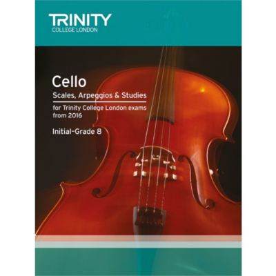 Trinity Cello Scales, Arpeggios & Studies From 2016 - Initial-Grade 8-Strings-Trinity College London-Engadine Music