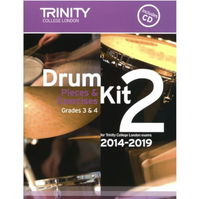 Trinity Drum Kit 2014-2019 Book 2 - Grades 3-4 Bk/CD-Percussion-Trinity College London-Engadine Music