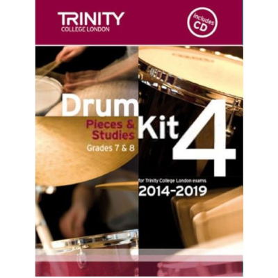 Trinity Drum Kit 2014-2019 Book 4 - Grades 7-8 Bk/CD-Percussion-Trinity College London-Engadine Music