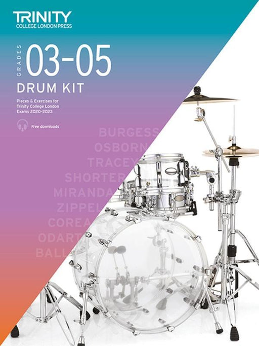 Trinity Drum Kit Exam Pieces & Exercises 2020-23 Grade 3-5
