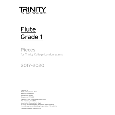Trinity Exam Pieces 2017-2020 - Grade 1 Flute Part Only-Woodwind-Trinity College London-Engadine Music
