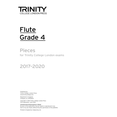 Trinity Exam Pieces 2017-2020 - Grade 4 Flute Part Only-Woodwind-Trinity College London-Engadine Music
