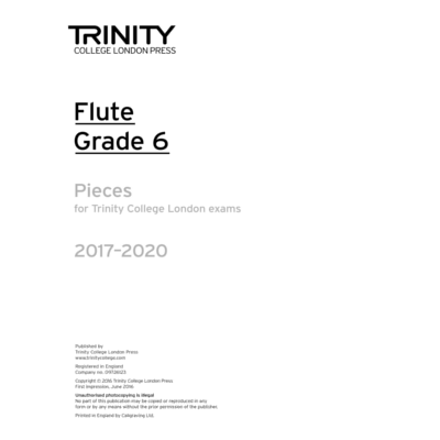 Trinity Exam Pieces 2017-2020 - Grade 6 Flute Part Only-Woodwind-Trinity College London-Engadine Music