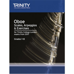 Trinity Oboe Scales, Arpeggios & Studies From 2017 - Grades 1-8-Woodwind-Trinity College London-Engadine Music